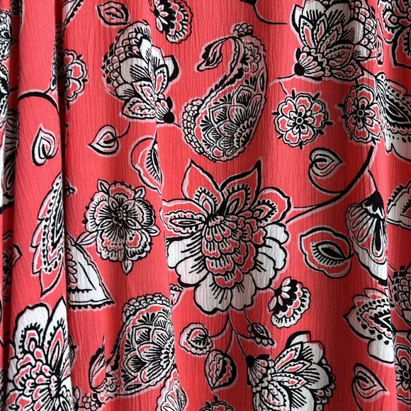 Free People Folk Song Mini Dress Coral Floral - Picture 9 of 14